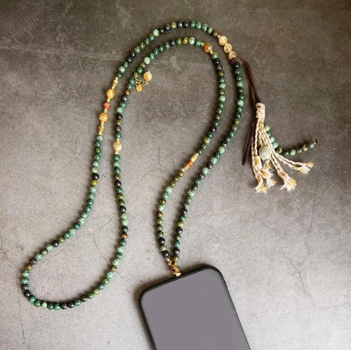 Multifunctional Beaded Phone Crossbody Lanyard