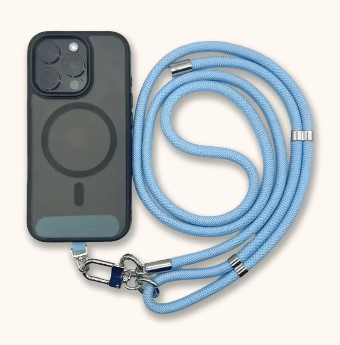 Adjustable Braided Nylon Crossbody Phone Lanyard