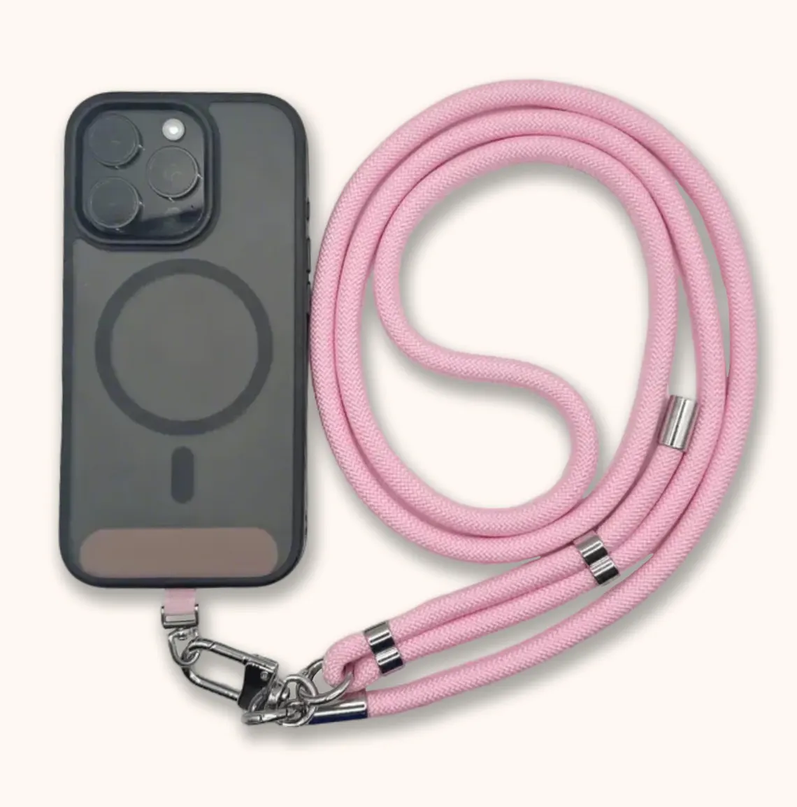 Adjustable Braided Nylon Crossbody Phone Lanyard