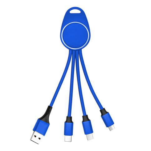 Keychain Mini 3 in 1 Illuminated Multi Charging Cable