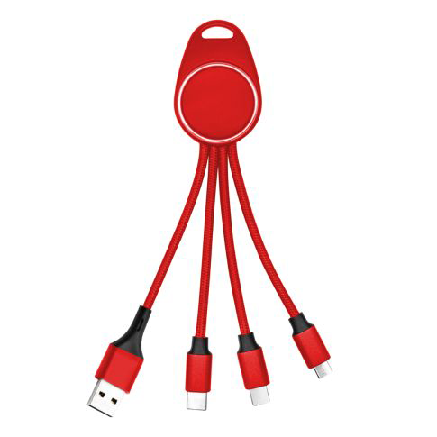 Keychain Mini 3 in 1 Illuminated Multi Charging Cable